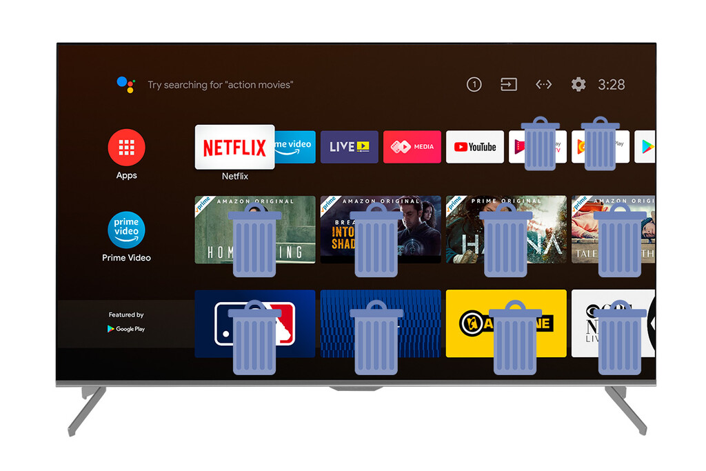 How to remove pre-installed applications from a TV with Android TV