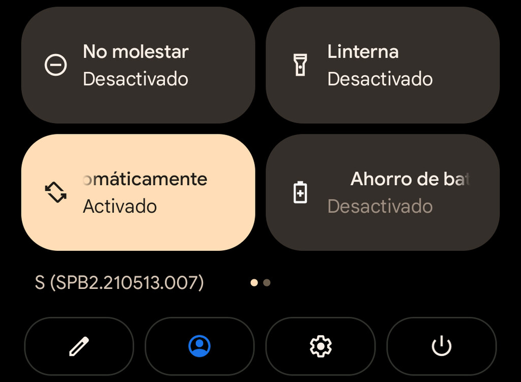 This is the new Android 12 shutdown menu, now integrated into the quick settings