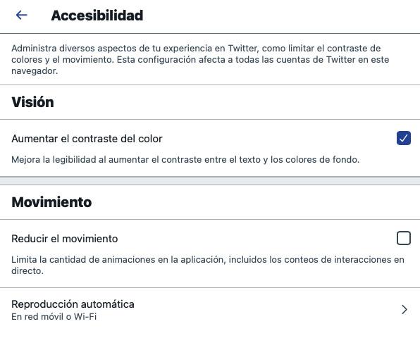twitter accessibility menu