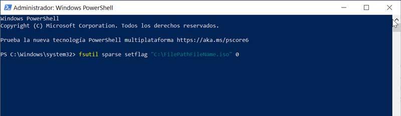 PowerShell remove pointer from ISO file