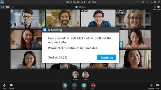 A meeting for the videoconference