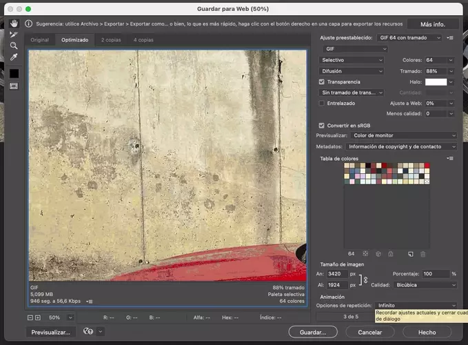 export gif with photoshop