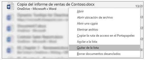 delete recent files individually