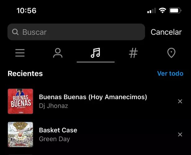 search for audios on instagram