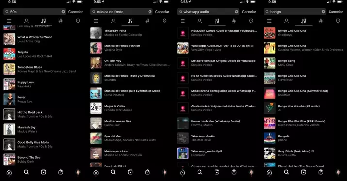 types of audio on instagram