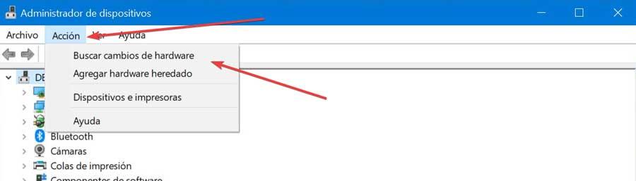 Check for hardware changes