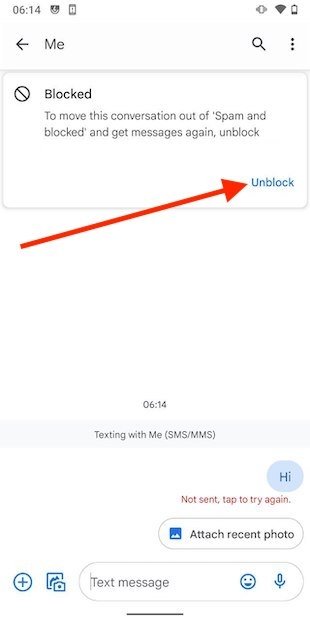 Unblock number