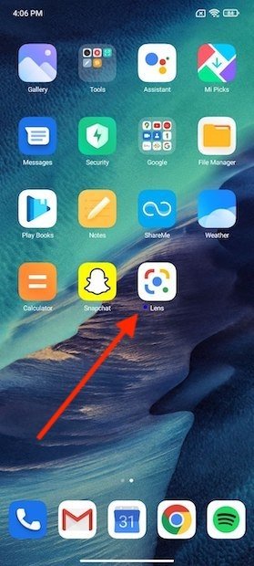 Google Lens installed on Android