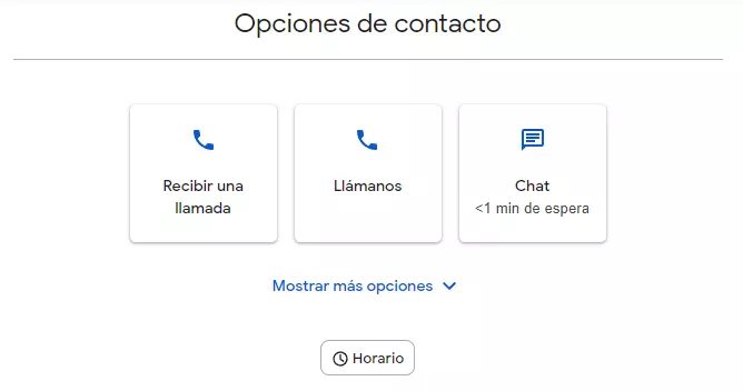 contact options