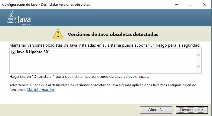 java obsolete versions