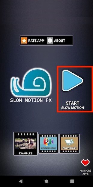 Select a video from the gallery in Slow Motion Video