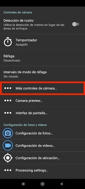 Camera controls