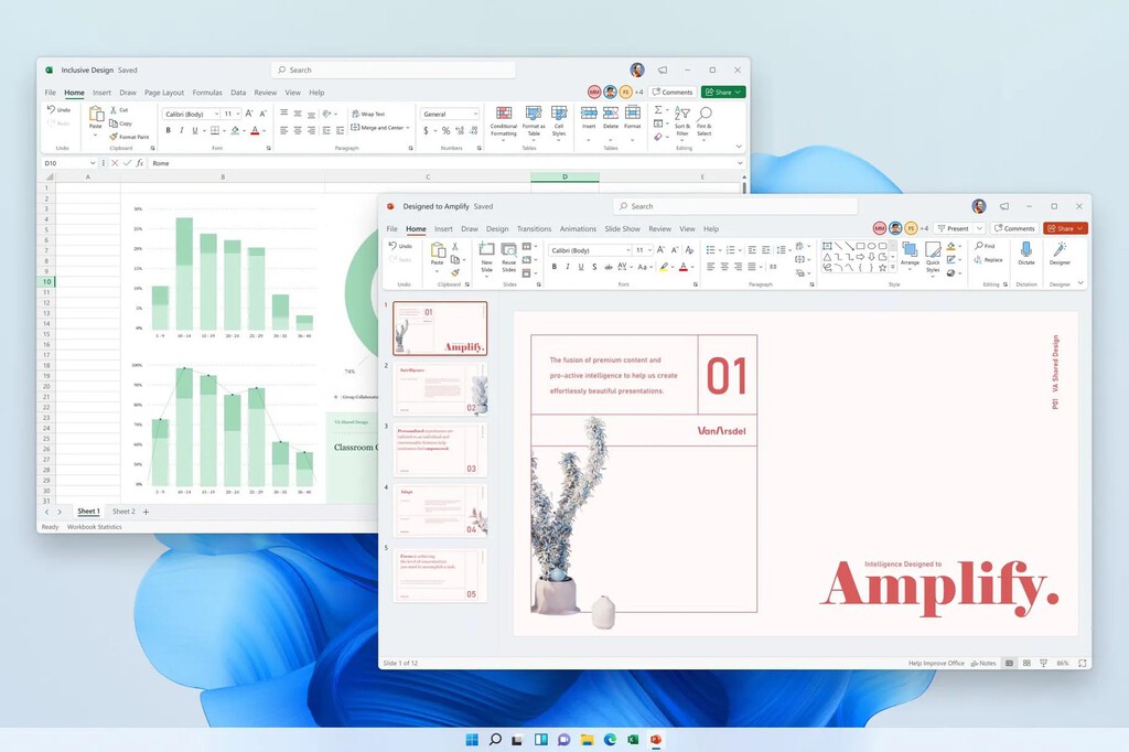 This is the new Office layout that is reaching users in Word, Excel, and PowerPoint